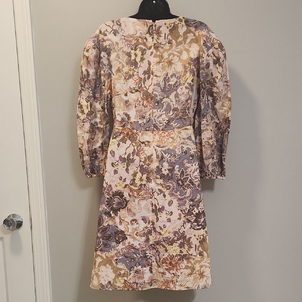 Anna Cate Marybeth Floral V‑Neck Puff Sleeve Dress‎ Size S  Feminine Romantic - Picture 3 of 10